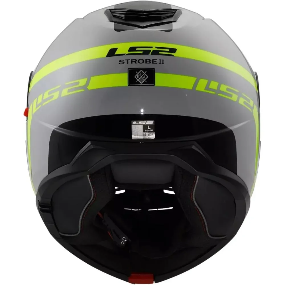 Capacete LS2 FF908 Strobe 2 Articulado Autox Cinza/Amarelo Flúor